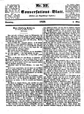 Regensburger Conversations-Blatt (Regensburger Tagblatt) Sonntag 1. Mai 1859