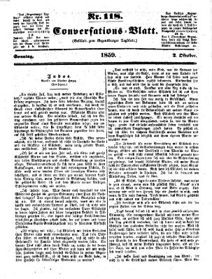 Regensburger Conversations-Blatt (Regensburger Tagblatt) Sonntag 2. Oktober 1859