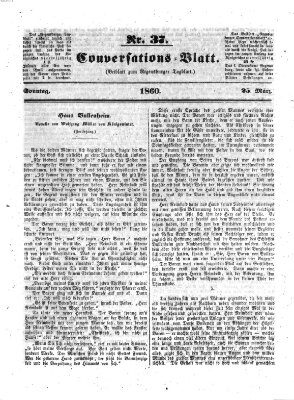Regensburger Conversations-Blatt (Regensburger Tagblatt) Sonntag 25. März 1860