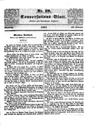 Regensburger Conversations-Blatt (Regensburger Tagblatt) Mittwoch 13. Februar 1861