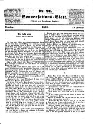 Regensburger Conversations-Blatt (Regensburger Tagblatt) Sonntag 17. Februar 1861
