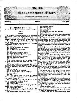 Regensburger Conversations-Blatt (Regensburger Tagblatt) Sonntag 23. Juni 1861