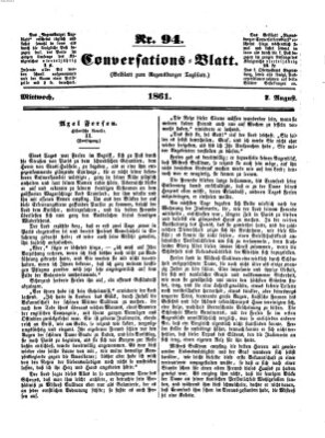 Regensburger Conversations-Blatt (Regensburger Tagblatt) Mittwoch 7. August 1861