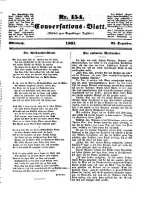 Regensburger Conversations-Blatt (Regensburger Tagblatt) Mittwoch 25. Dezember 1861