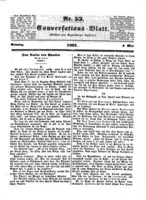 Regensburger Conversations-Blatt (Regensburger Tagblatt) Sonntag 4. Mai 1862