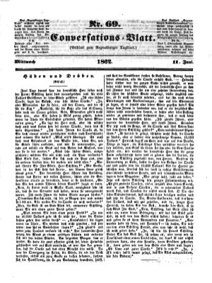 Regensburger Conversations-Blatt (Regensburger Tagblatt) Mittwoch 11. Juni 1862