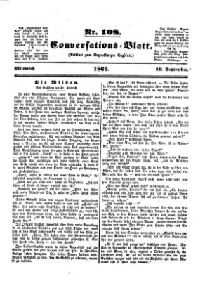 Regensburger Conversations-Blatt (Regensburger Tagblatt) Mittwoch 10. September 1862