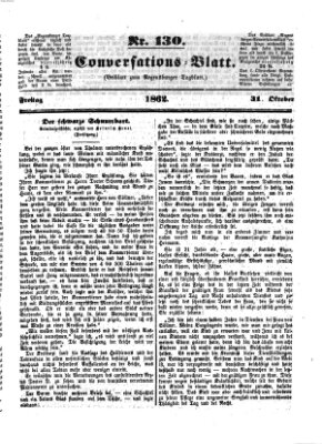 Regensburger Conversations-Blatt (Regensburger Tagblatt) Freitag 31. Oktober 1862