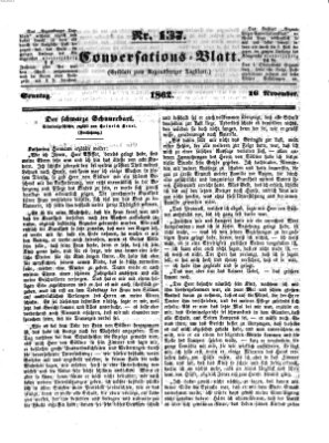 Regensburger Conversations-Blatt (Regensburger Tagblatt) Sonntag 16. November 1862