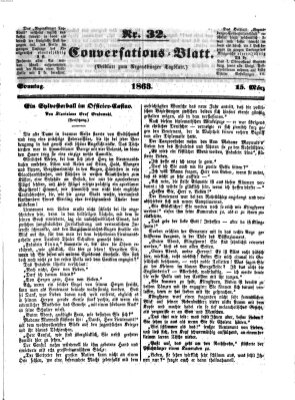Regensburger Conversations-Blatt (Regensburger Tagblatt) Sonntag 15. März 1863