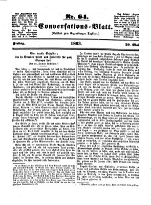 Regensburger Conversations-Blatt (Regensburger Tagblatt) Freitag 29. Mai 1863