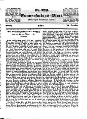 Regensburger Conversations-Blatt (Regensburger Tagblatt) Freitag 16. Oktober 1863