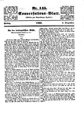 Regensburger Conversations-Blatt (Regensburger Tagblatt) Freitag 4. Dezember 1863