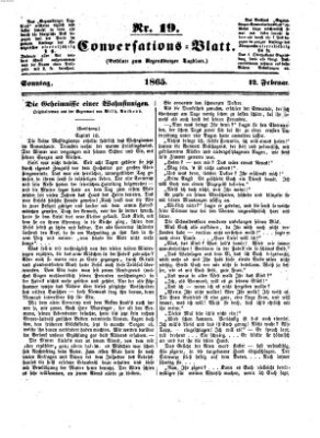 Regensburger Conversations-Blatt (Regensburger Tagblatt) Sonntag 12. Februar 1865