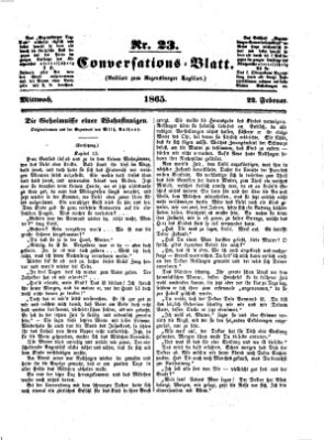Regensburger Conversations-Blatt (Regensburger Tagblatt) Mittwoch 22. Februar 1865