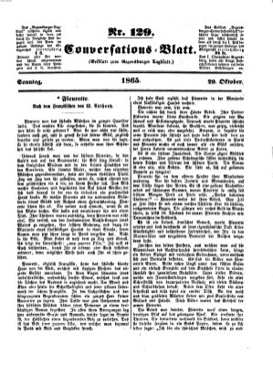 Regensburger Conversations-Blatt (Regensburger Tagblatt) Sonntag 29. Oktober 1865