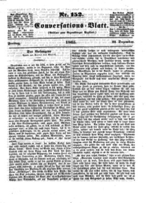 Regensburger Conversations-Blatt (Regensburger Tagblatt) Freitag 22. Dezember 1865