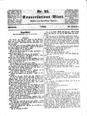 Regensburger Conversations-Blatt (Regensburger Tagblatt) Mittwoch 28. Februar 1866