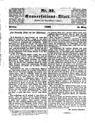 Regensburger Conversations-Blatt (Regensburger Tagblatt) Freitag 16. März 1866