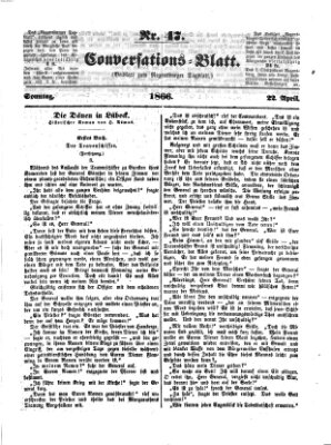 Regensburger Conversations-Blatt (Regensburger Tagblatt) Sonntag 22. April 1866
