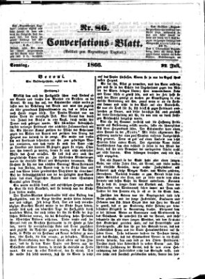 Regensburger Conversations-Blatt (Regensburger Tagblatt) Sonntag 22. Juli 1866