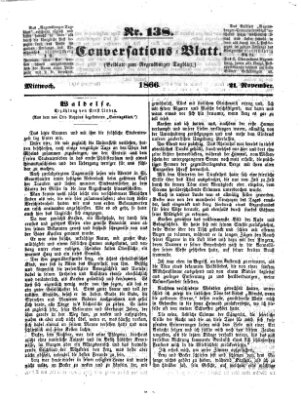 Regensburger Conversations-Blatt (Regensburger Tagblatt) Mittwoch 21. November 1866