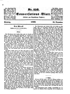 Regensburger Conversations-Blatt (Regensburger Tagblatt) Sonntag 23. Dezember 1866