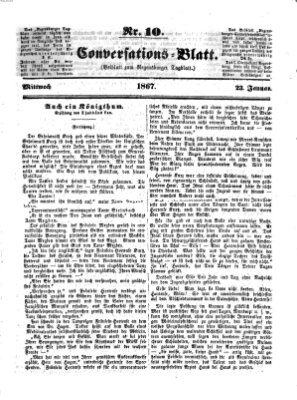 Regensburger Conversations-Blatt (Regensburger Tagblatt) Mittwoch 23. Januar 1867