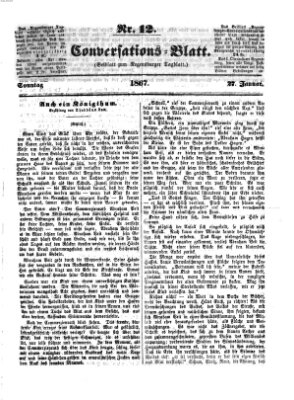 Regensburger Conversations-Blatt (Regensburger Tagblatt) Sonntag 27. Januar 1867