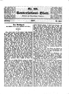 Regensburger Conversations-Blatt (Regensburger Tagblatt) Freitag 26. Juli 1867