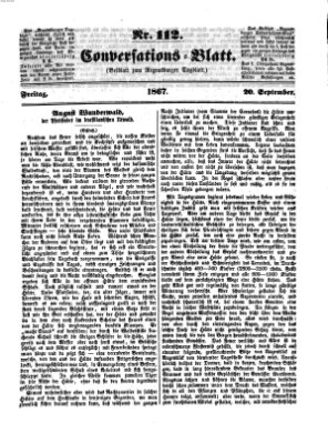 Regensburger Conversations-Blatt (Regensburger Tagblatt) Freitag 20. September 1867