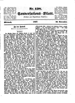 Regensburger Conversations-Blatt (Regensburger Tagblatt) Mittwoch 20. November 1867