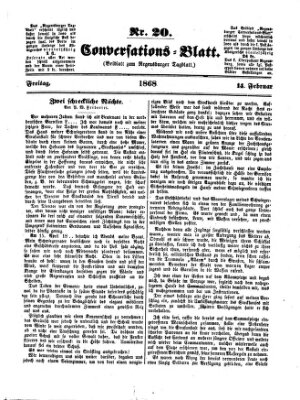 Regensburger Conversations-Blatt (Regensburger Tagblatt) Freitag 14. Februar 1868