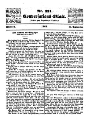 Regensburger Conversations-Blatt (Regensburger Tagblatt) Mittwoch 16. September 1868