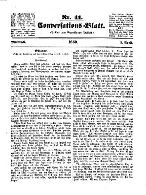 Regensburger Conversations-Blatt (Regensburger Tagblatt) Mittwoch 7. April 1869