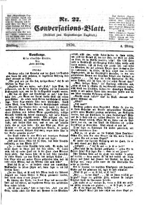 Regensburger Conversations-Blatt (Regensburger Tagblatt) Freitag 4. März 1870