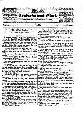 Regensburger Conversations-Blatt (Regensburger Tagblatt) Freitag 1. Juli 1870