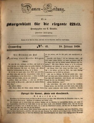 Damen-Zeitung Donnerstag 18. Februar 1830
