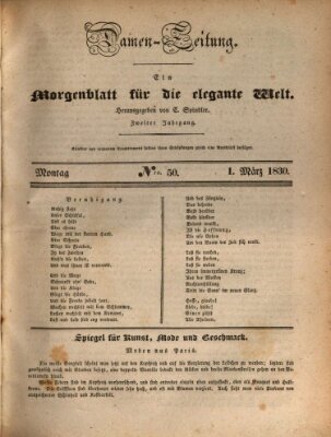 Damen-Zeitung Montag 1. März 1830