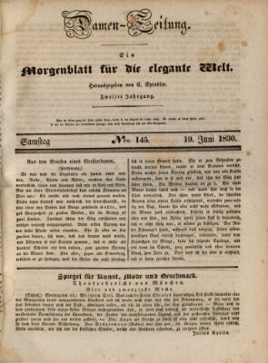Damen-Zeitung Samstag 19. Juni 1830