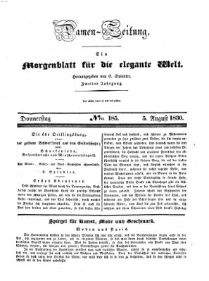 Damen-Zeitung Donnerstag 5. August 1830