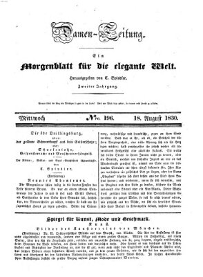 Damen-Zeitung Mittwoch 18. August 1830