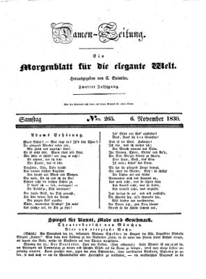 Damen-Zeitung Samstag 6. November 1830