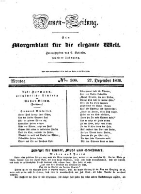 Damen-Zeitung Montag 27. Dezember 1830