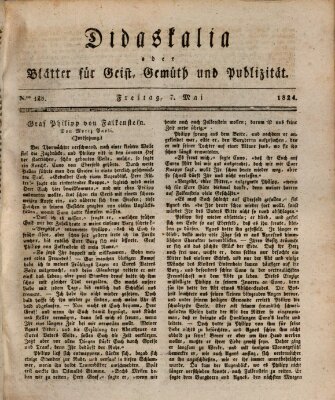 Didaskalia oder Blätter für Geist, Gemüth und Publizität (Didaskalia) Freitag 7. Mai 1824