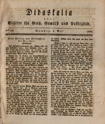 Didaskalia oder Blätter für Geist, Gemüth und Publizität (Didaskalia) Samstag 8. Mai 1824