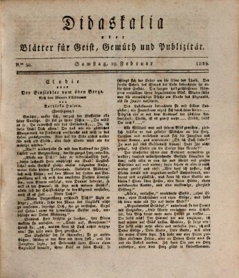 Didaskalia oder Blätter für Geist, Gemüth und Publizität (Didaskalia) Samstag 19. Februar 1825