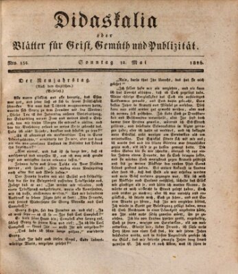 Didaskalia oder Blätter für Geist, Gemüth und Publizität (Didaskalia) Sonntag 14. Mai 1826