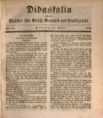 Didaskalia oder Blätter für Geist, Gemüth und Publizität (Didaskalia) Freitag 21. Juli 1826