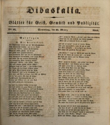 Didaskalia Sonntag 31. März 1844